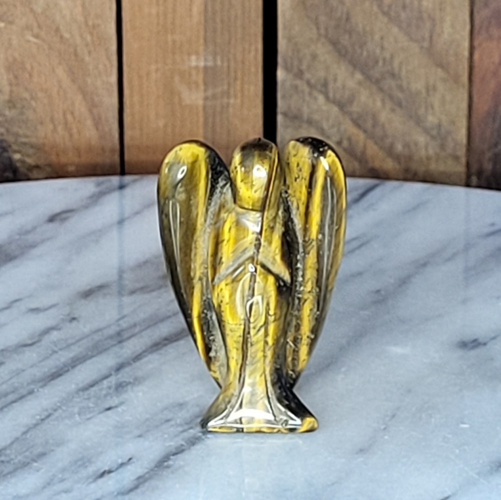 Tigers Eye Angel Figurine